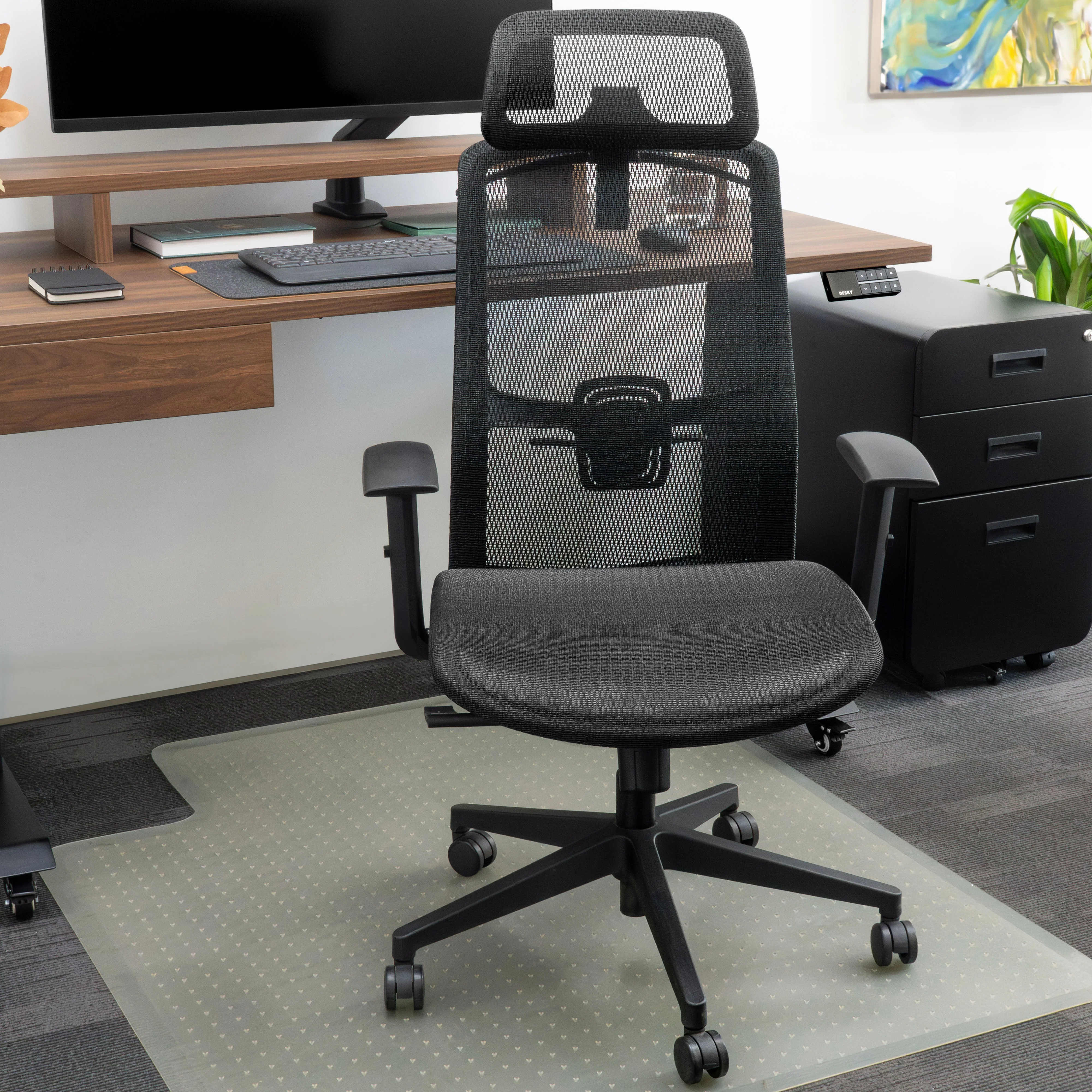 Desky Adjustable High Back Mesh Chair - Image 3