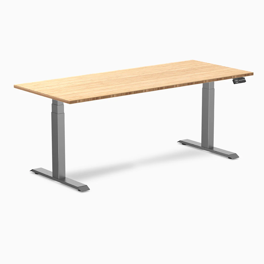 Desky Dual Bamboo Sit Stand Desk - Image 8
