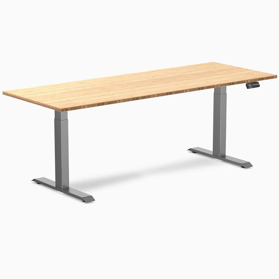 Desky Dual Bamboo Sit Stand Desk - Image 9