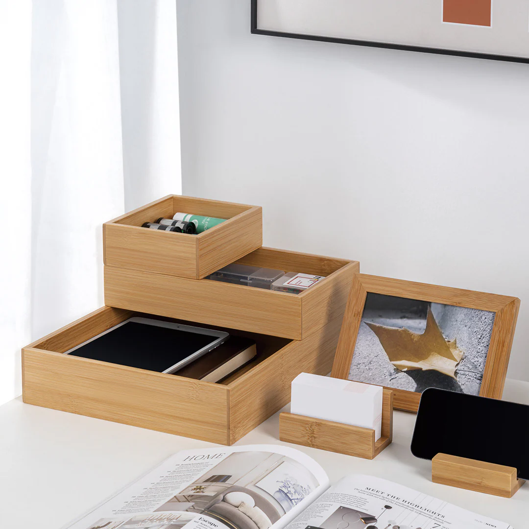 Desky Bamboo Organiser Set - Image 3
