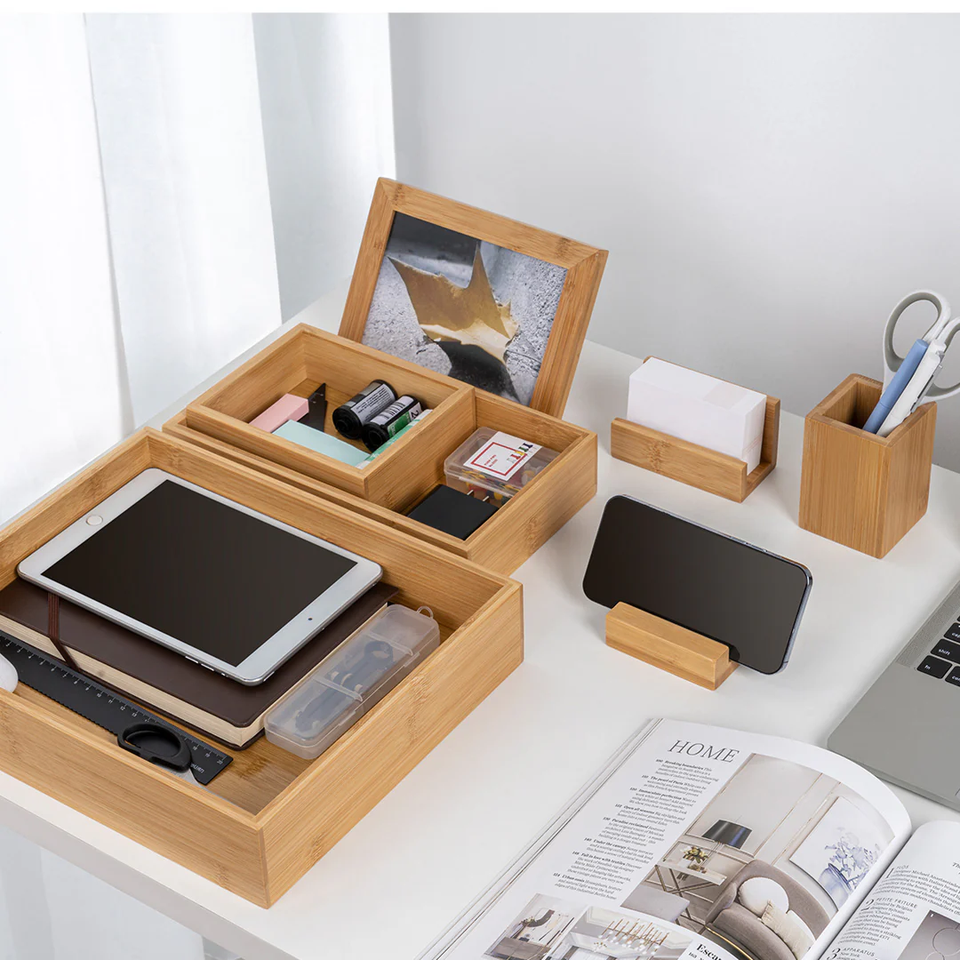 Desky Bamboo Organiser Set - Image 4