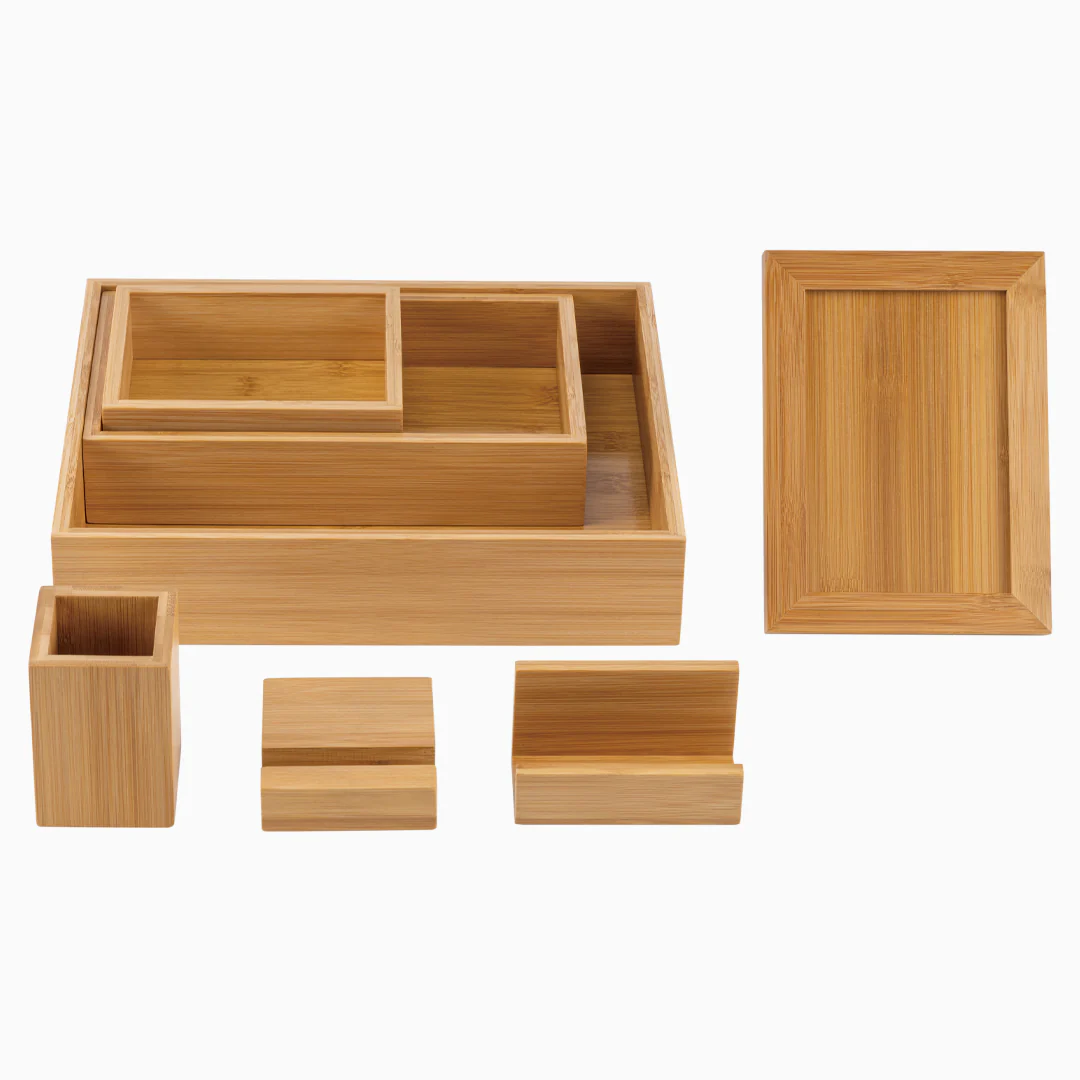 Desky Bamboo Organiser Set - Image 5