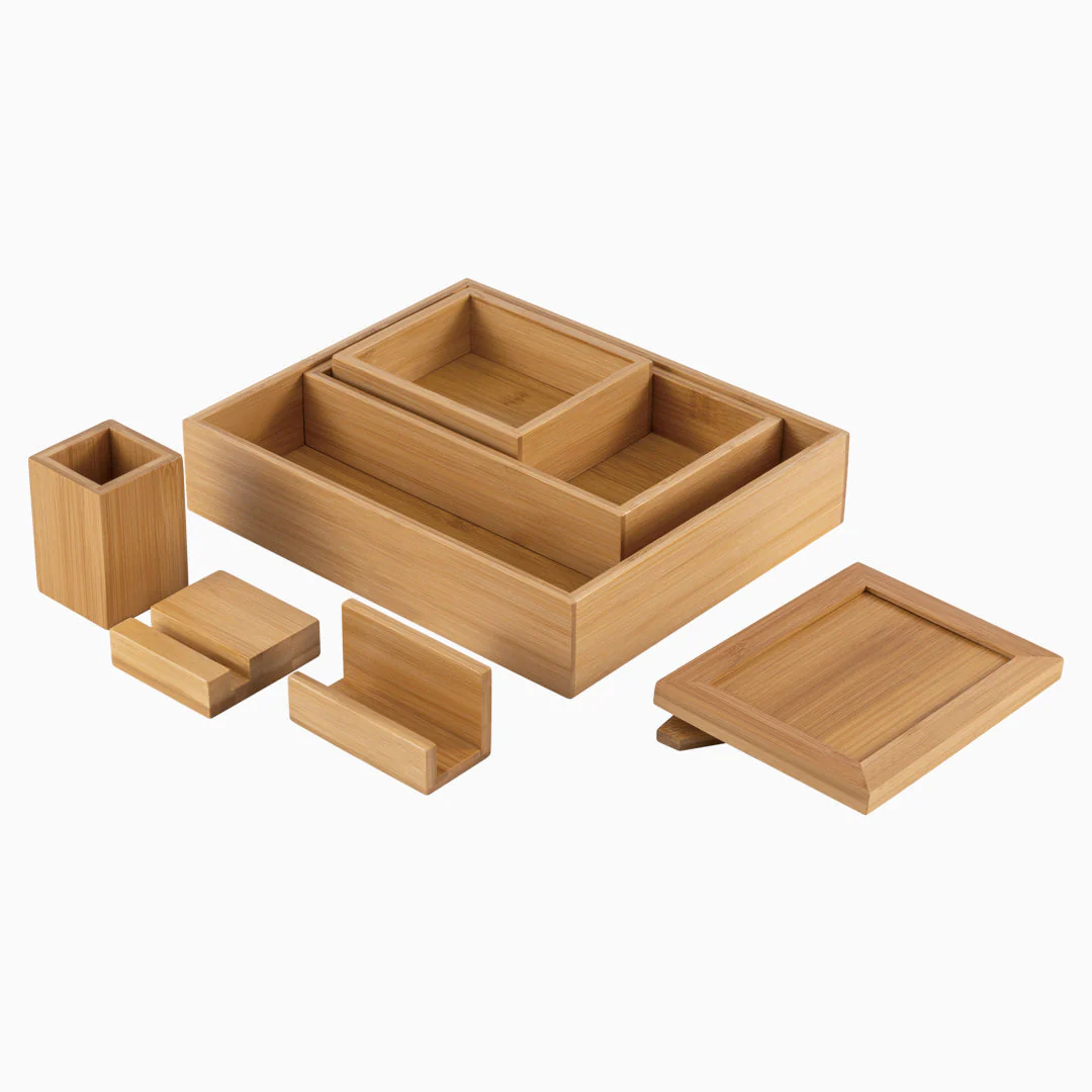 Desky Bamboo Organiser Set - Image 6
