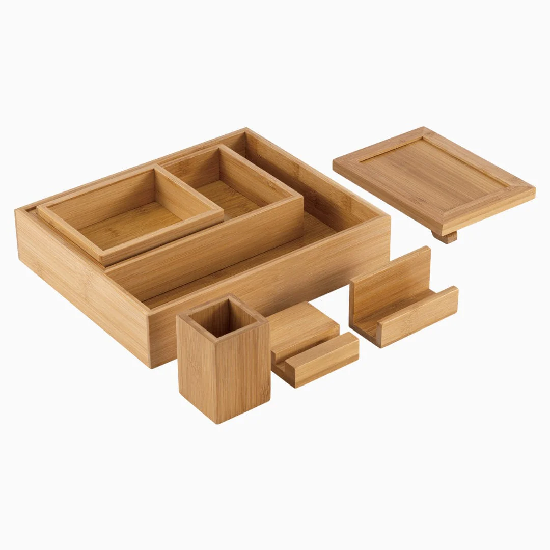 Desky Bamboo Organiser Set - Image 7