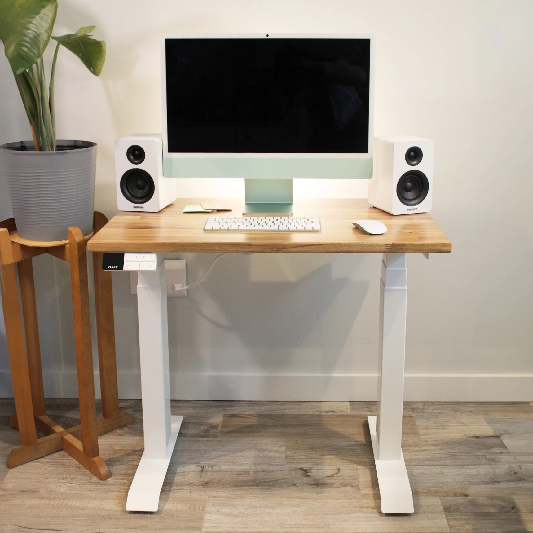 Desky Dual Mini Softwood Sit Stand Desk - Image 4