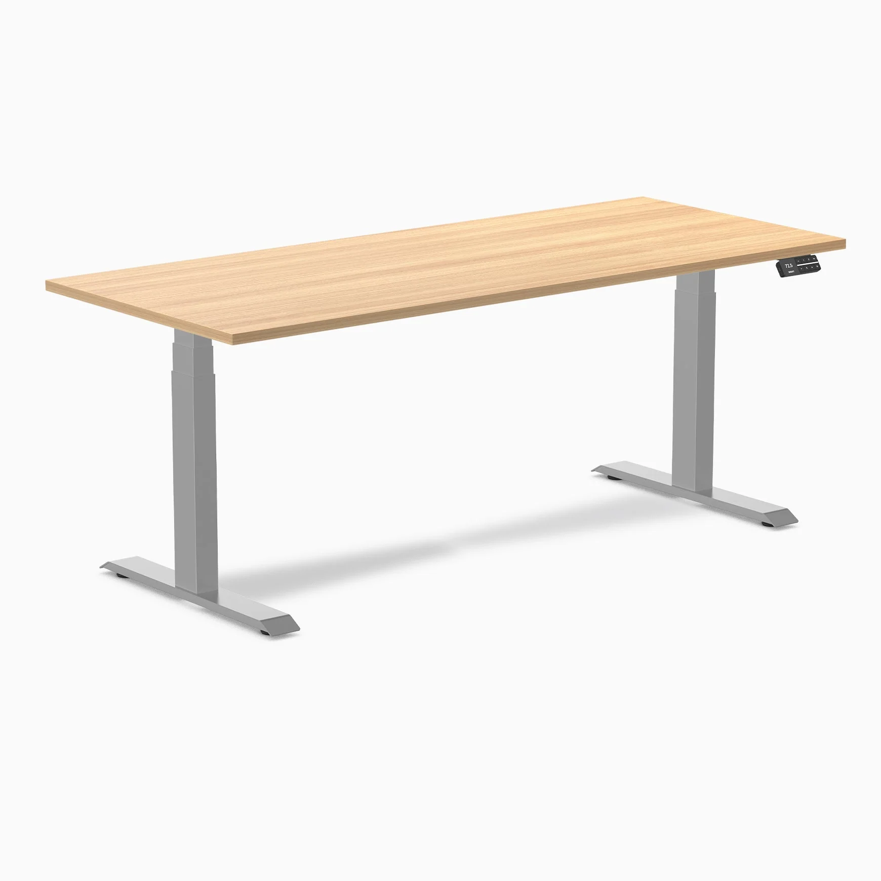 Desky Dual Scalloped Melamine Sit Stand Desk - Image 117
