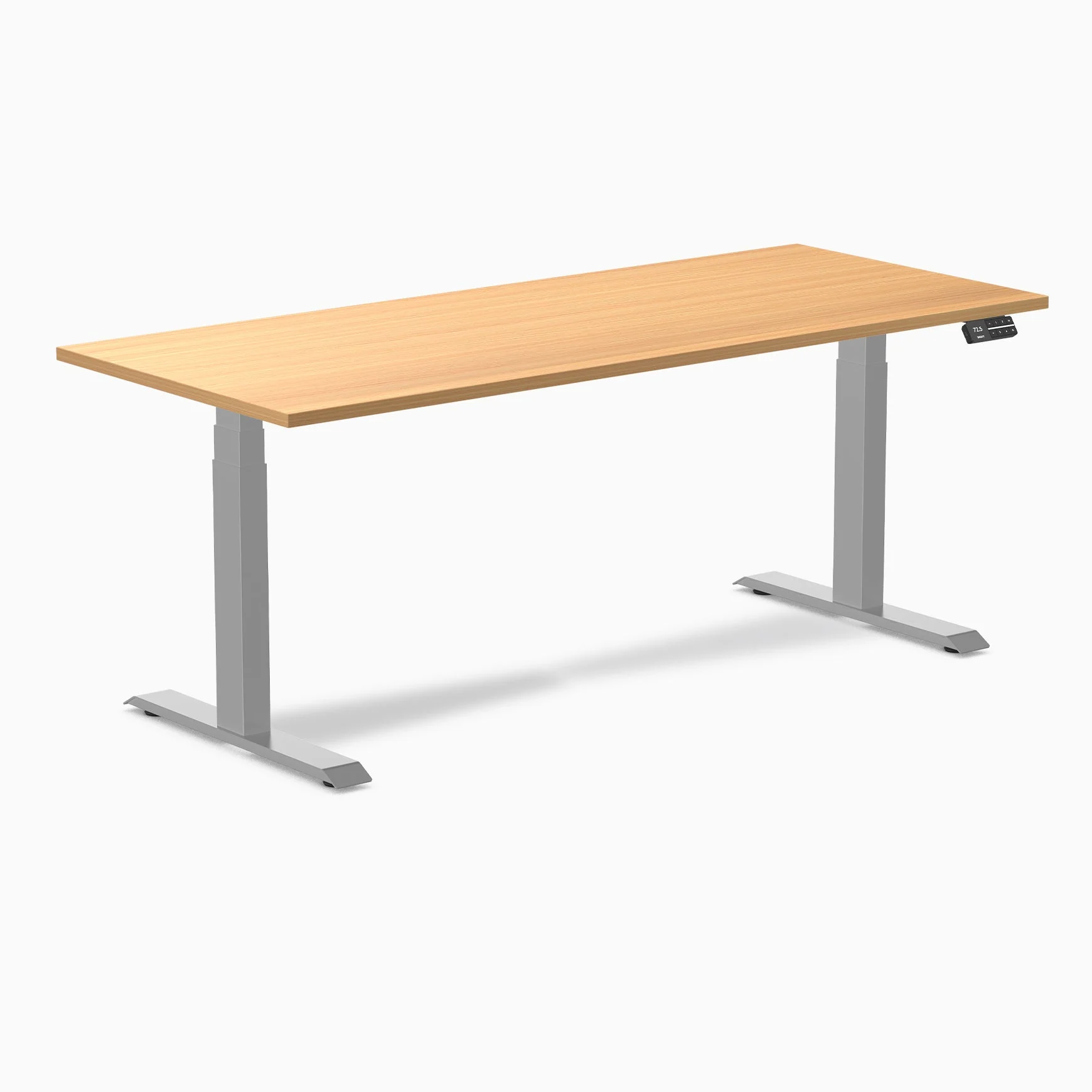 Desky Dual Scalloped Melamine Sit Stand Desk - Image 120