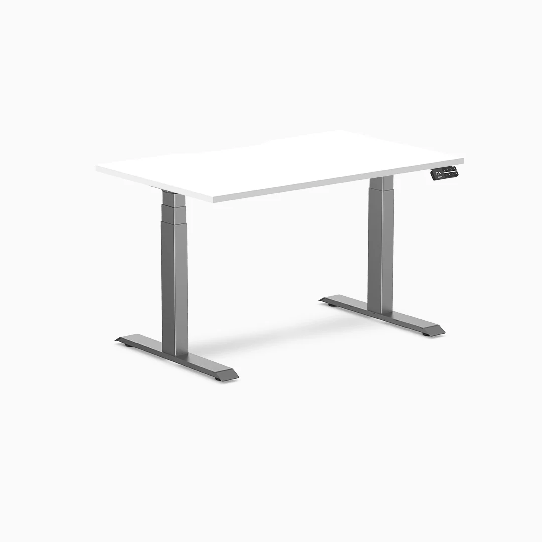 Desky Dual Scalloped Melamine Sit Stand Desk - Image 13