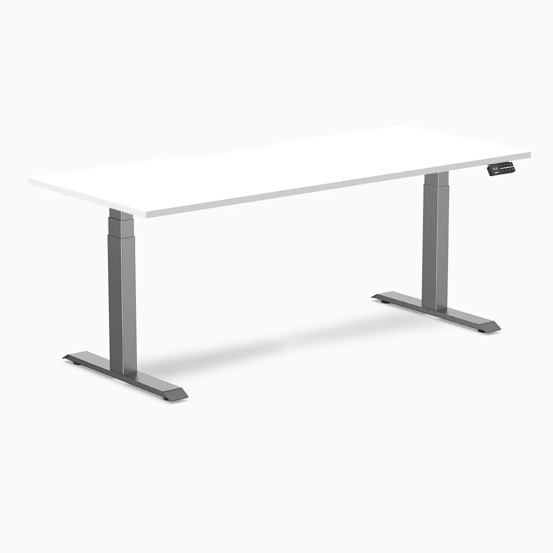 Desky Dual Scalloped Melamine Sit Stand Desk - Image 15