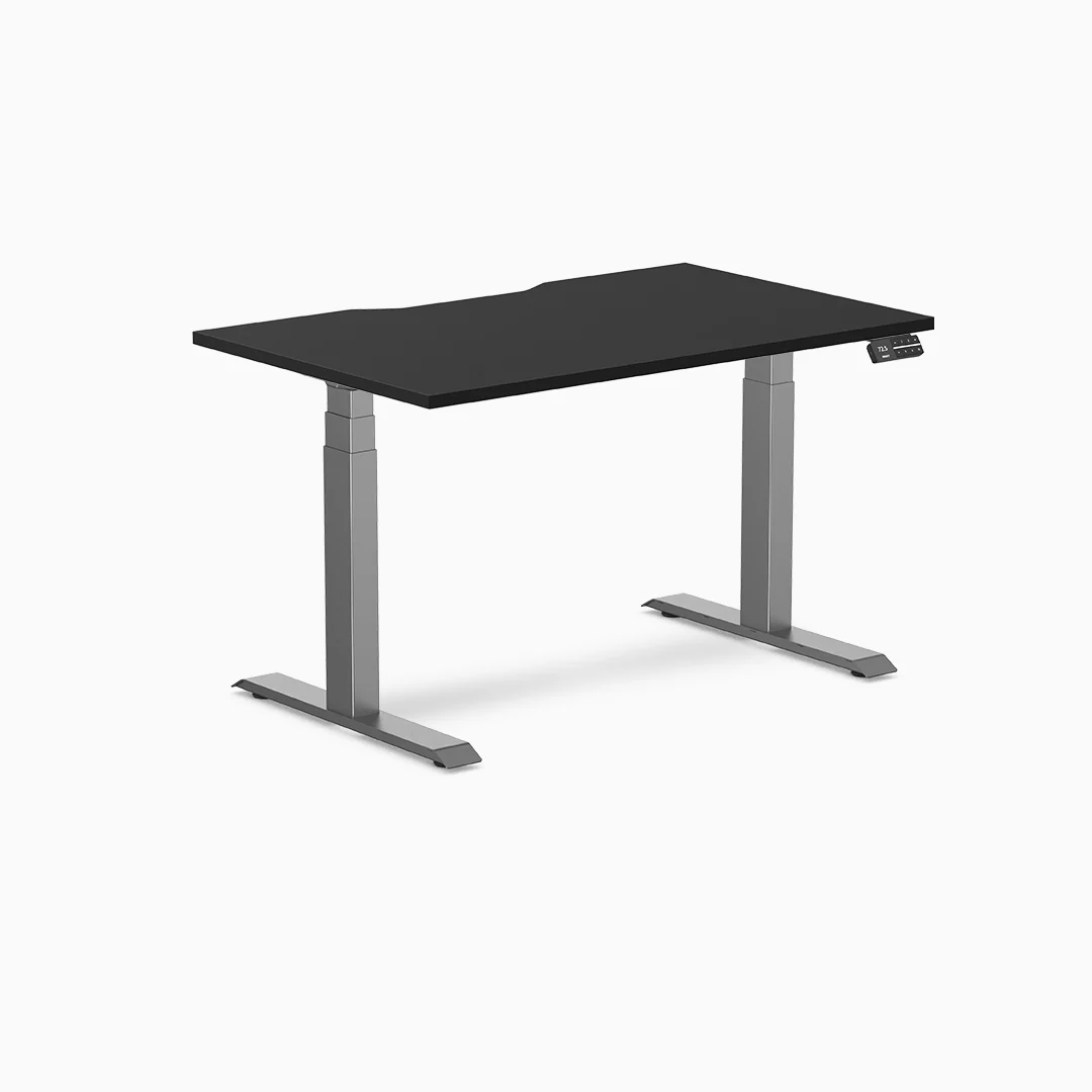 Desky Dual Scalloped Melamine Sit Stand Desk - Image 16