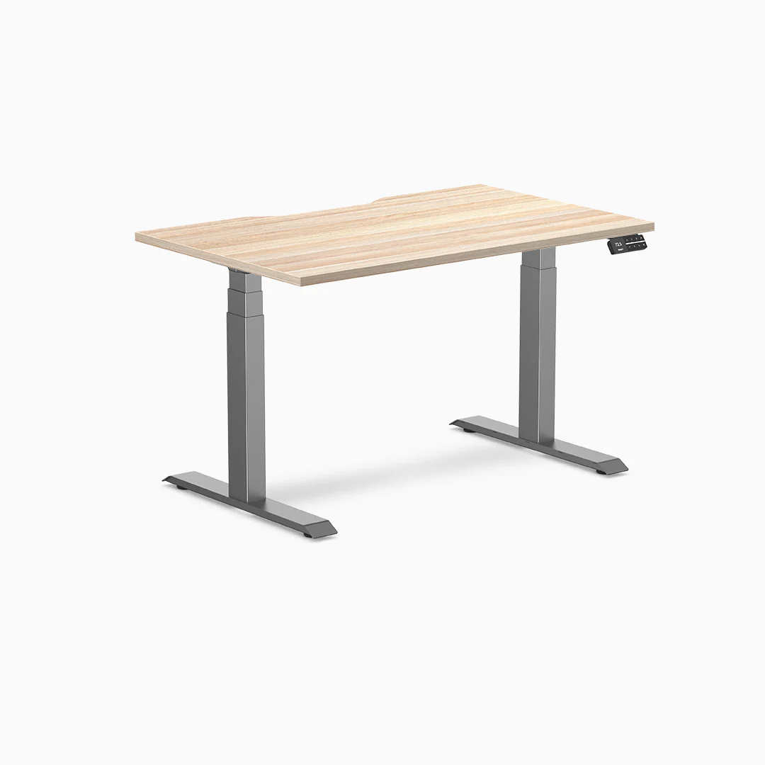 Desky Dual Scalloped Melamine Sit Stand Desk - Image 19