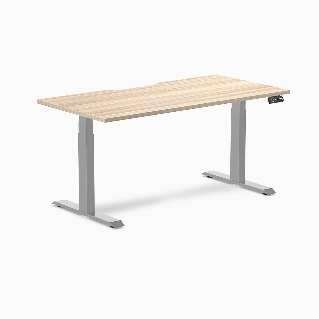Desky Dual Scalloped Melamine Sit Stand Desk - Image 20