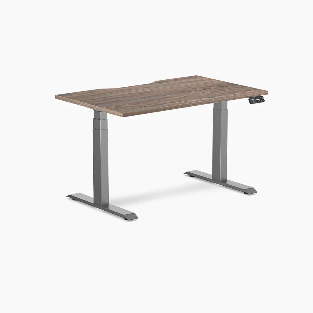 Desky Dual Scalloped Melamine Sit Stand Desk - Image 22