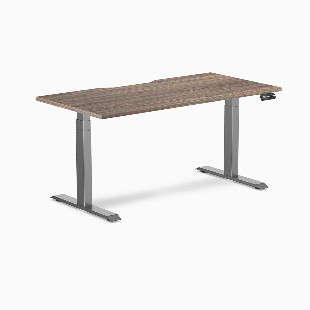 Desky Dual Scalloped Melamine Sit Stand Desk - Image 23