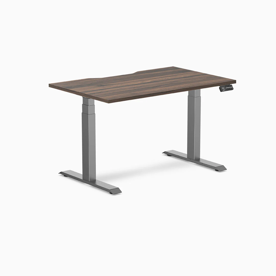 Desky Dual Scalloped Melamine Sit Stand Desk - Image 31