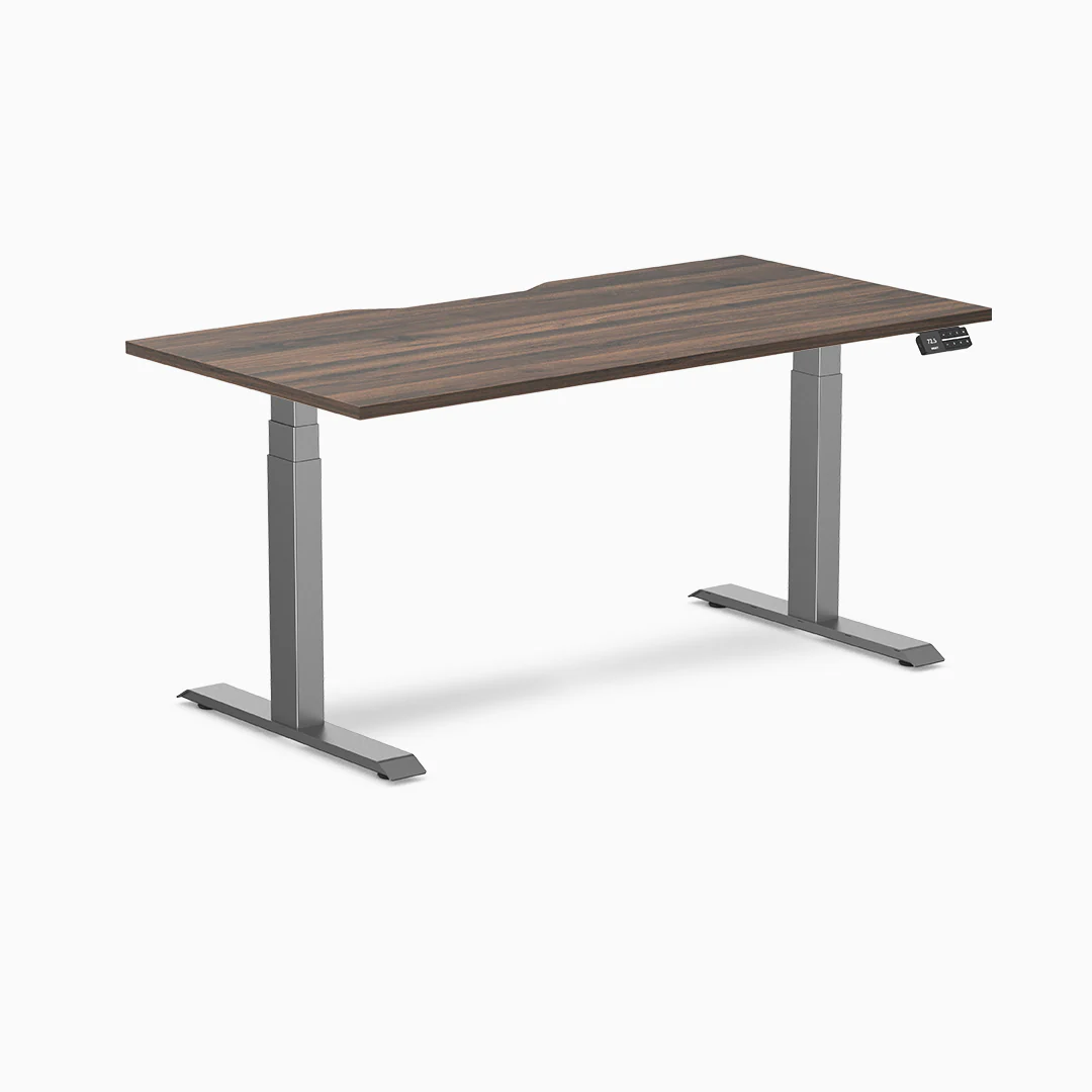 Desky Dual Scalloped Melamine Sit Stand Desk - Image 32