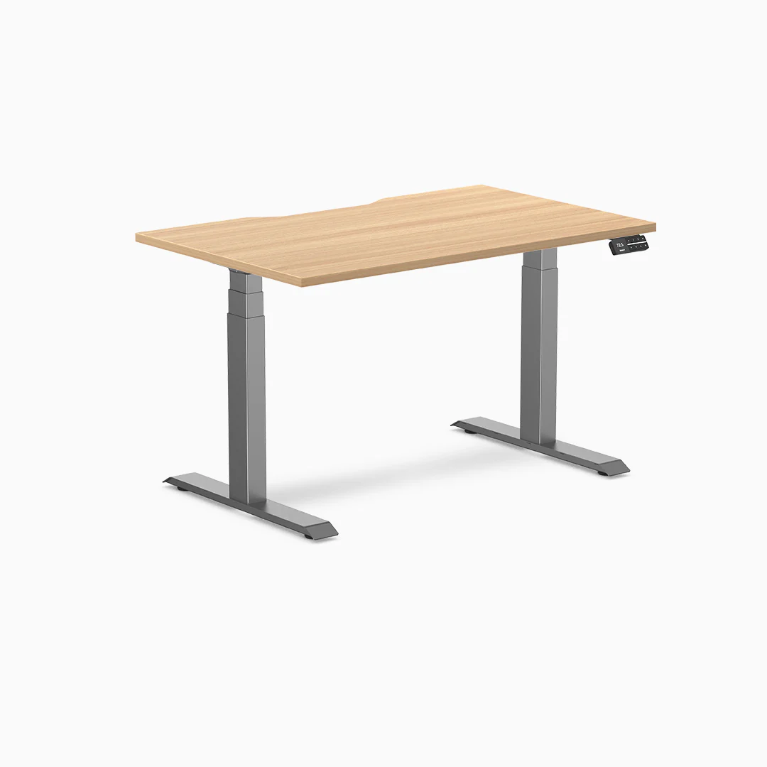 Desky Dual Scalloped Melamine Sit Stand Desk - Image 34