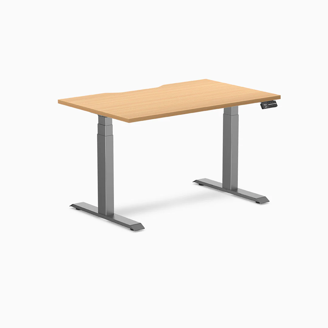Desky Dual Scalloped Melamine Sit Stand Desk - Image 37