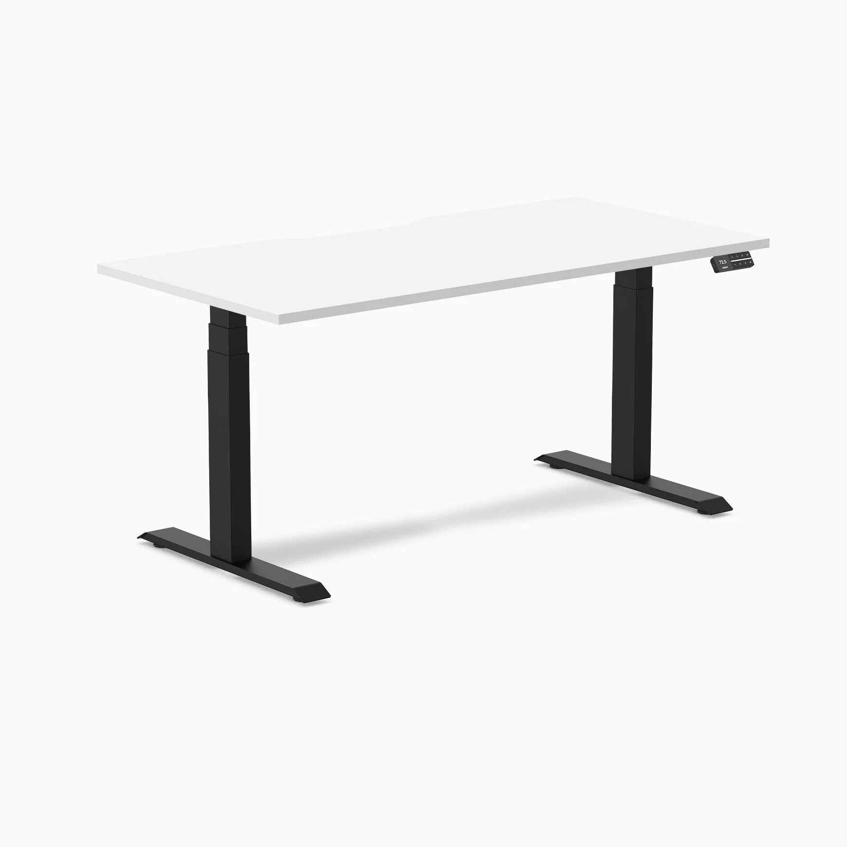Desky Dual Scalloped Melamine Sit Stand Desk - Image 42