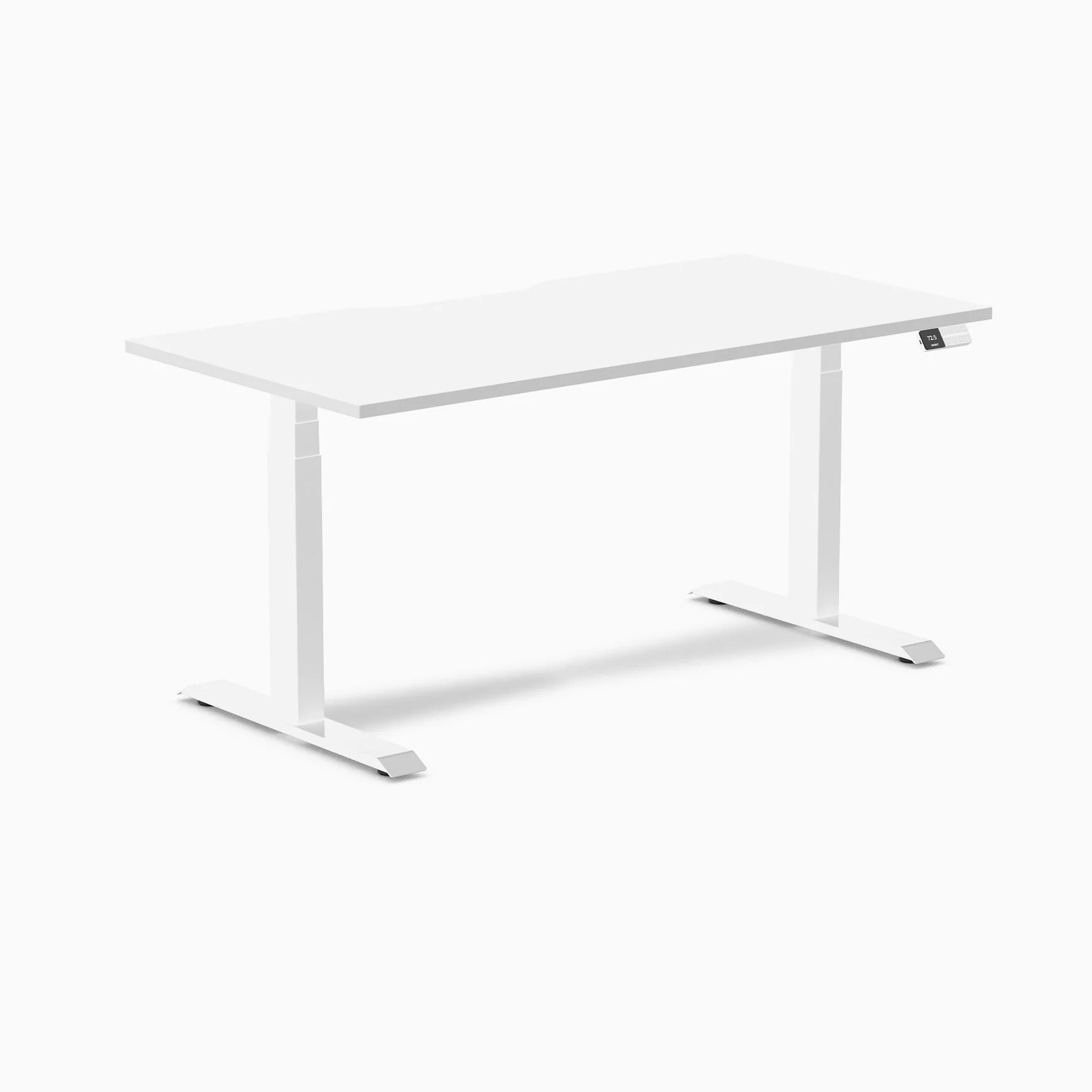 Desky Dual Scalloped Melamine Sit Stand Desk - Image 43
