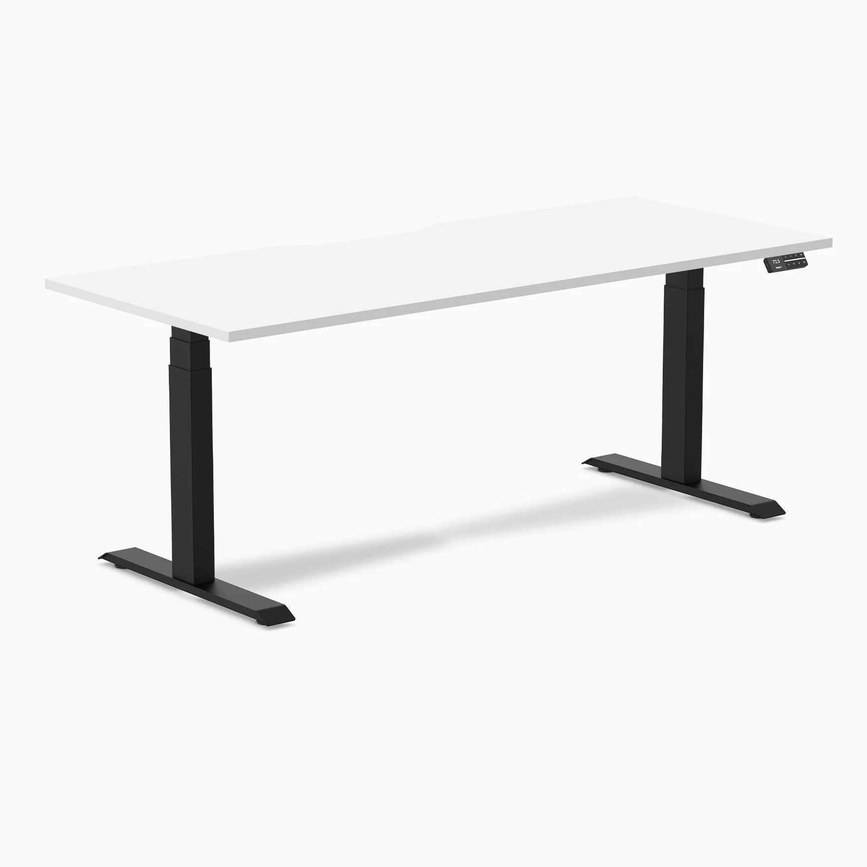 Desky Dual Scalloped Melamine Sit Stand Desk - Image 44