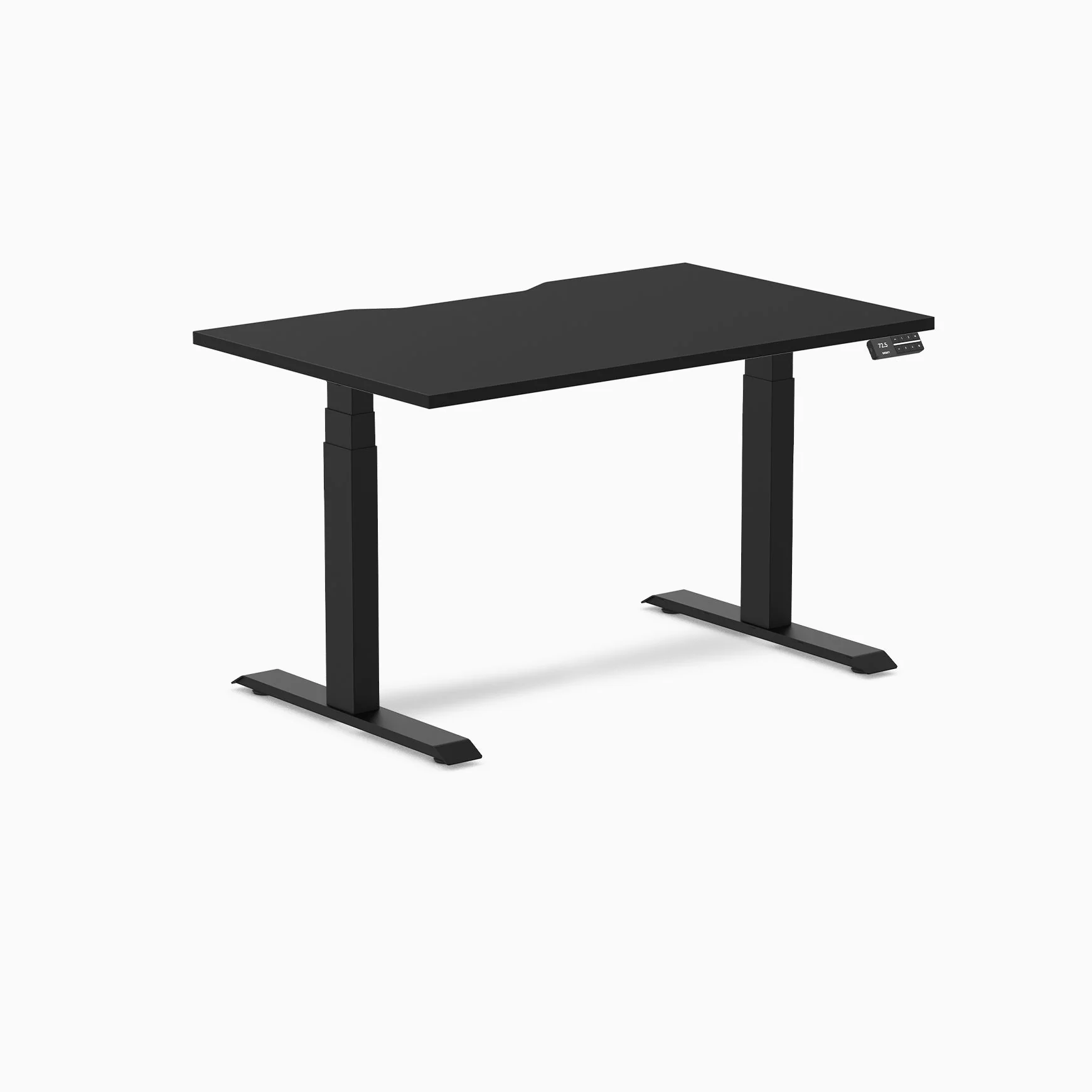 Desky Dual Scalloped Melamine Sit Stand Desk - Image 46