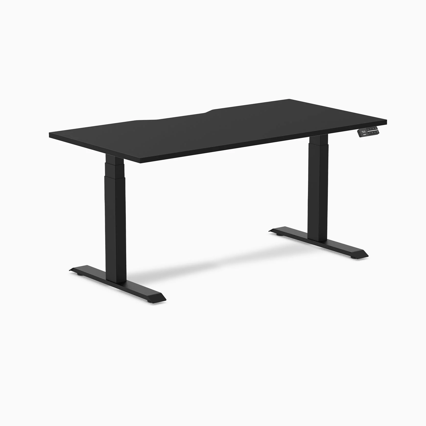 Desky Dual Scalloped Melamine Sit Stand Desk - Image 48