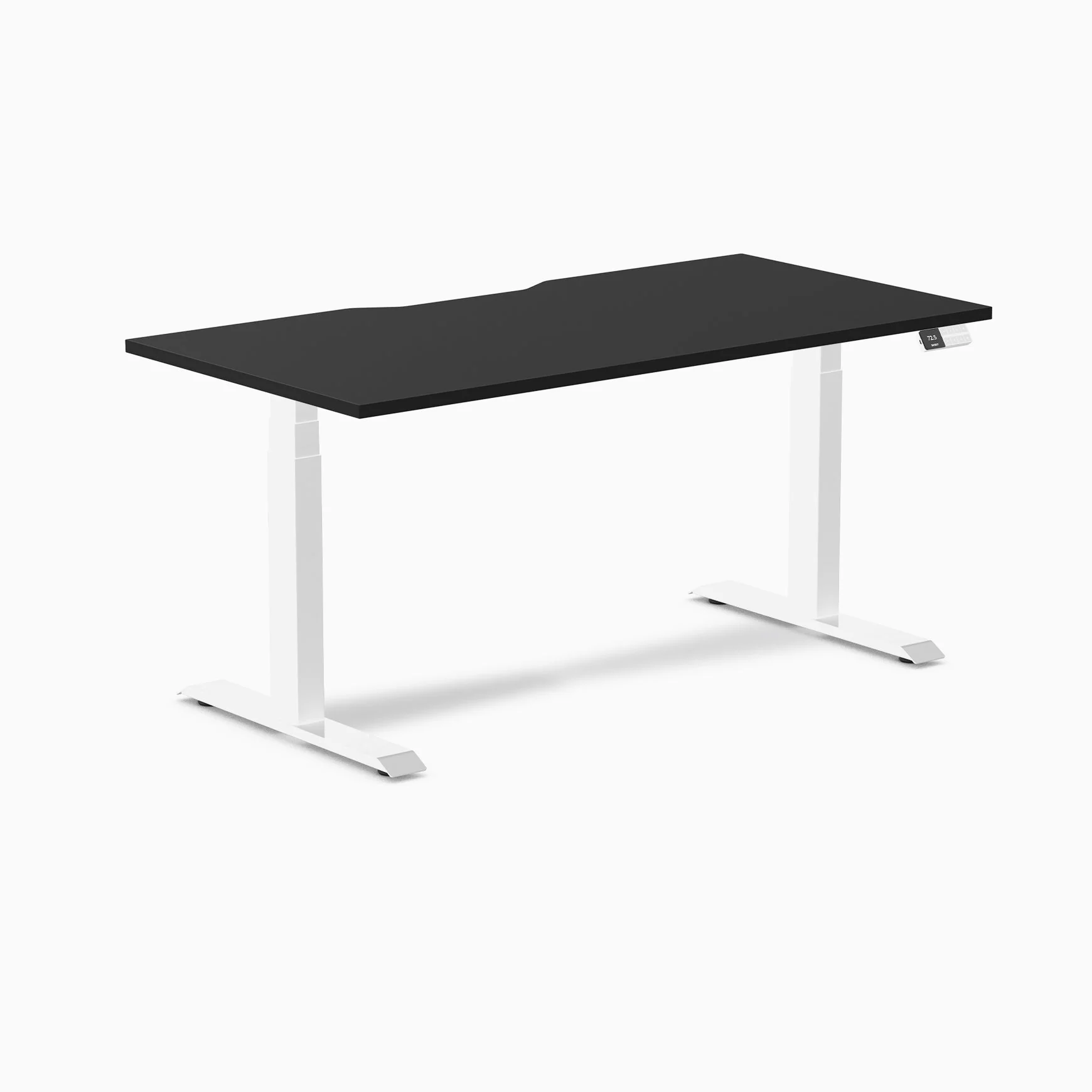 Desky Dual Scalloped Melamine Sit Stand Desk - Image 49