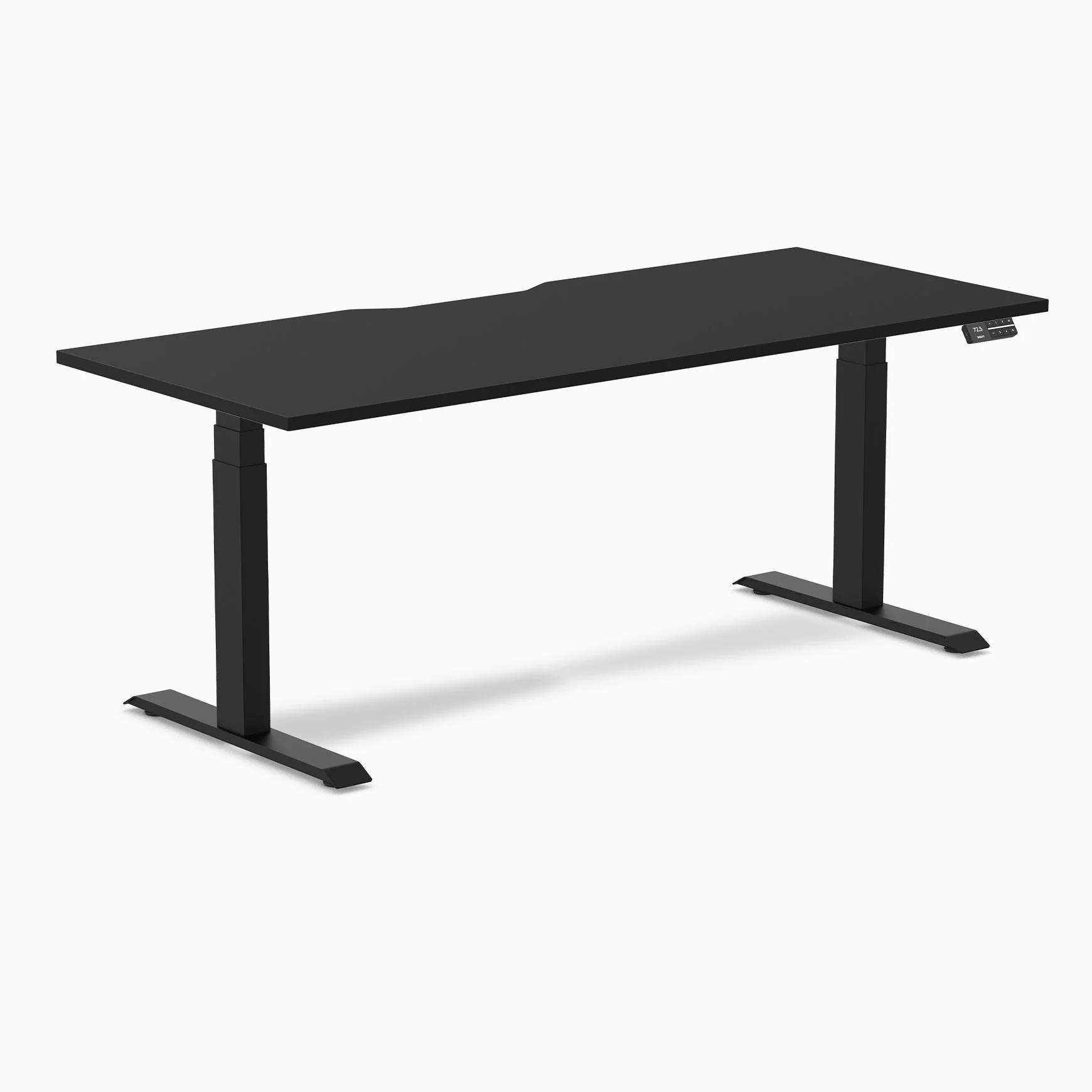 Desky Dual Scalloped Melamine Sit Stand Desk - Image 50