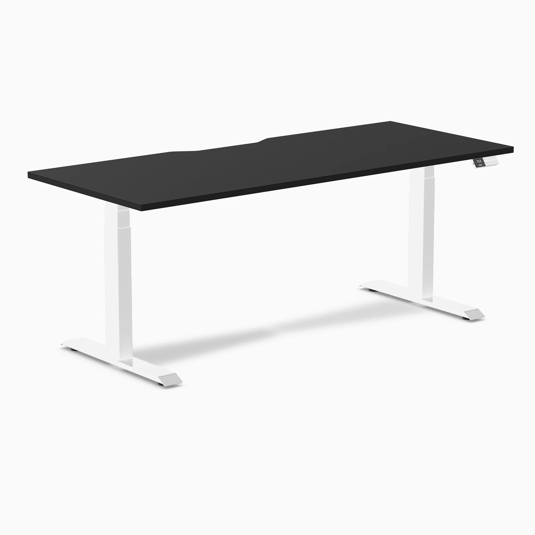 Desky Dual Scalloped Melamine Sit Stand Desk - Image 51