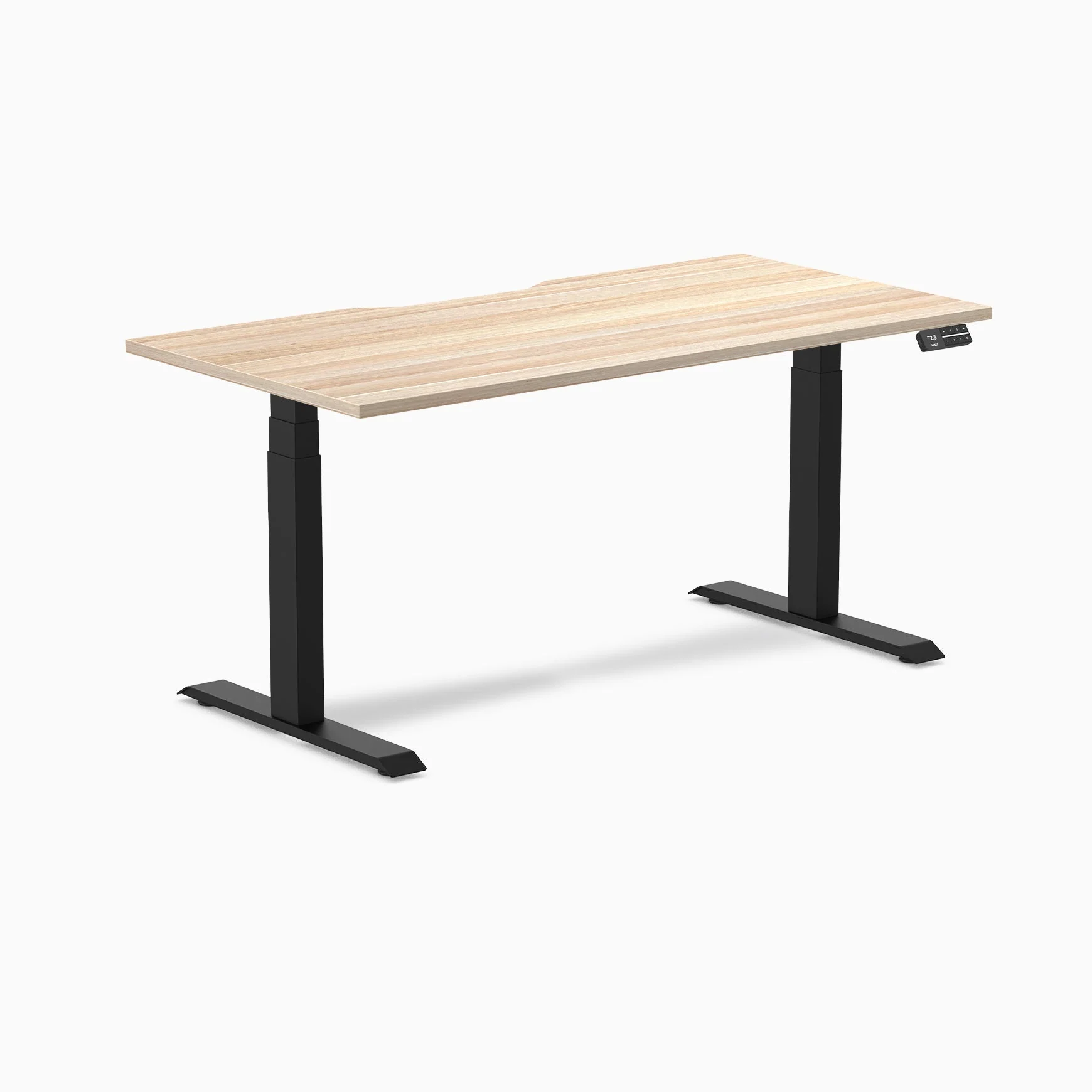 Desky Dual Scalloped Melamine Sit Stand Desk - Image 54
