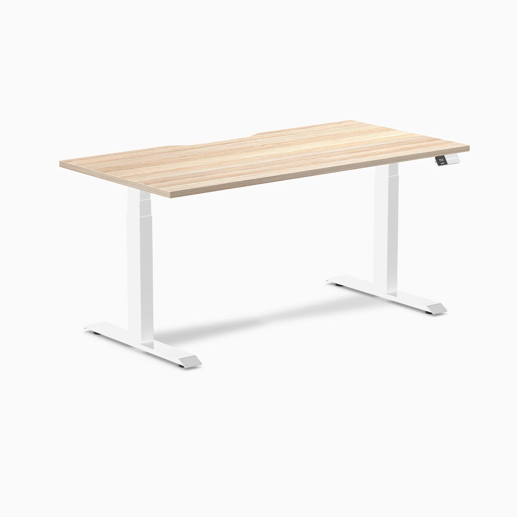 Desky Dual Scalloped Melamine Sit Stand Desk - Image 55