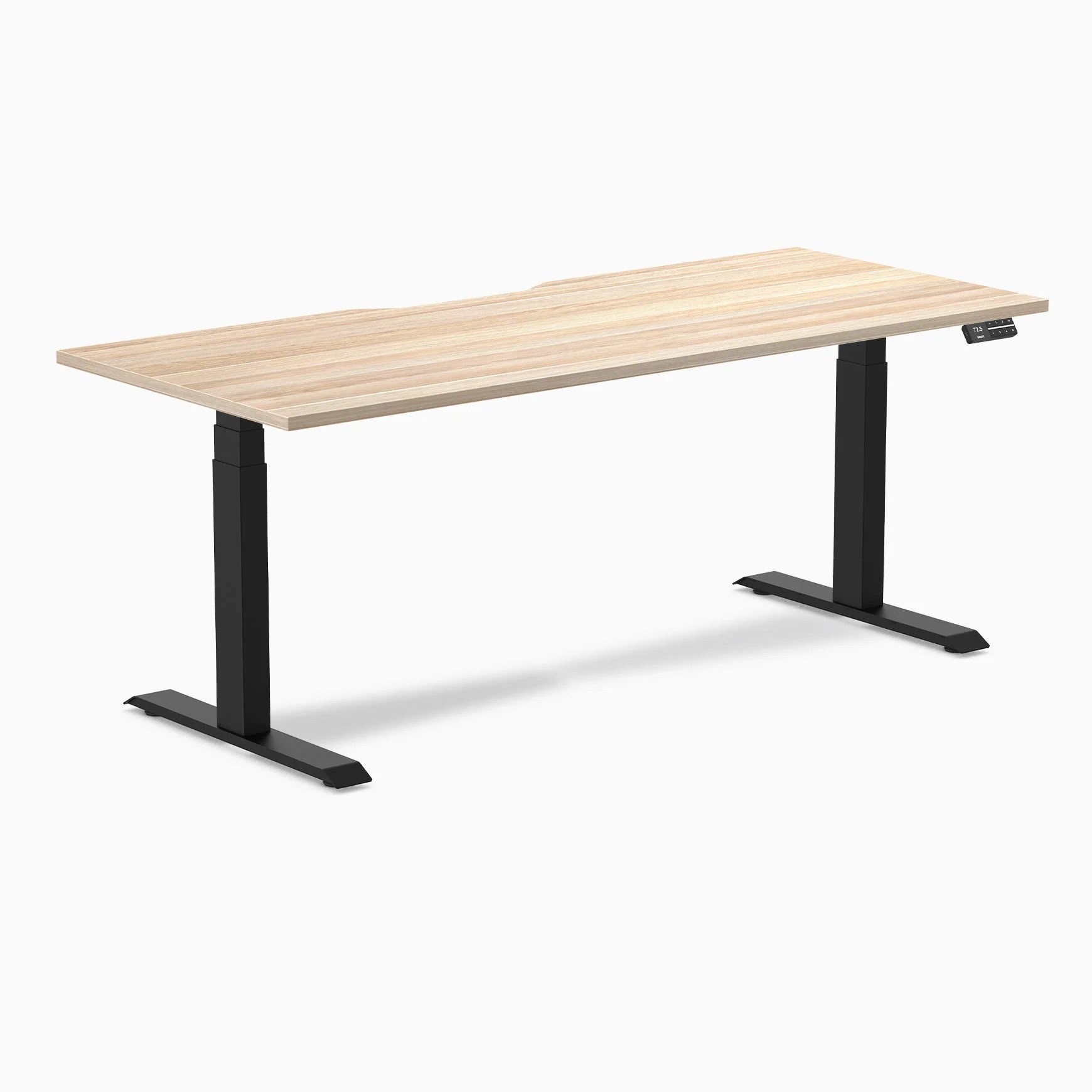 Desky Dual Scalloped Melamine Sit Stand Desk - Image 56