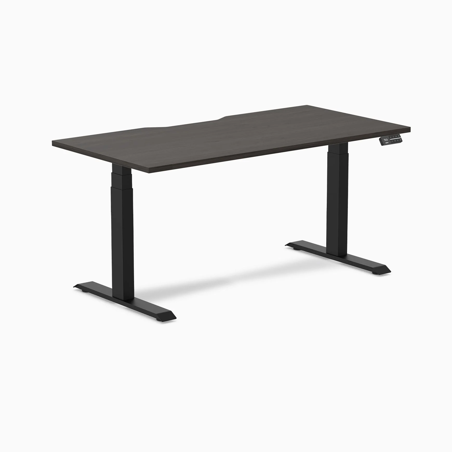 Desky Dual Scalloped Melamine Sit Stand Desk - Image 66