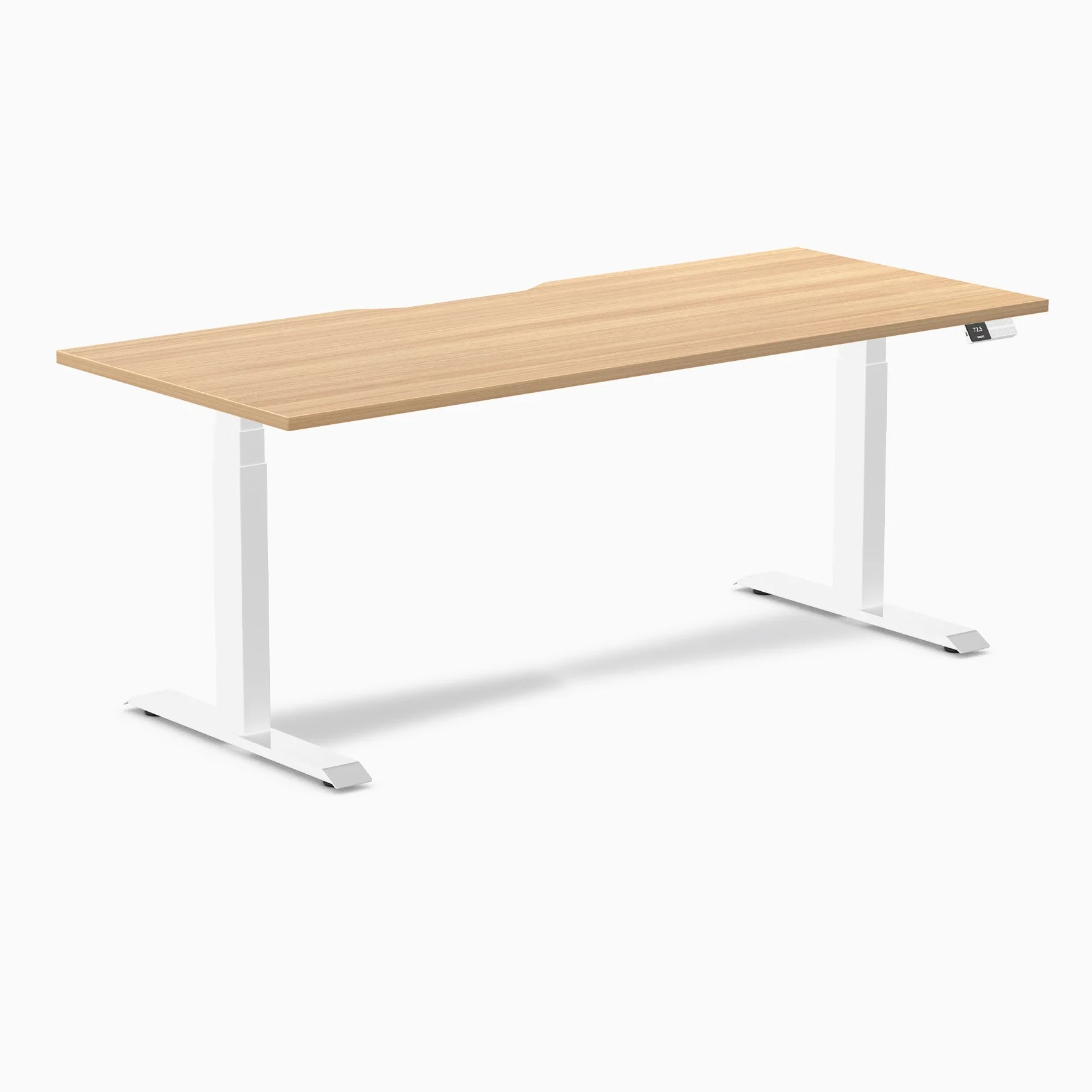 Desky Dual Scalloped Melamine Sit Stand Desk - Image 85