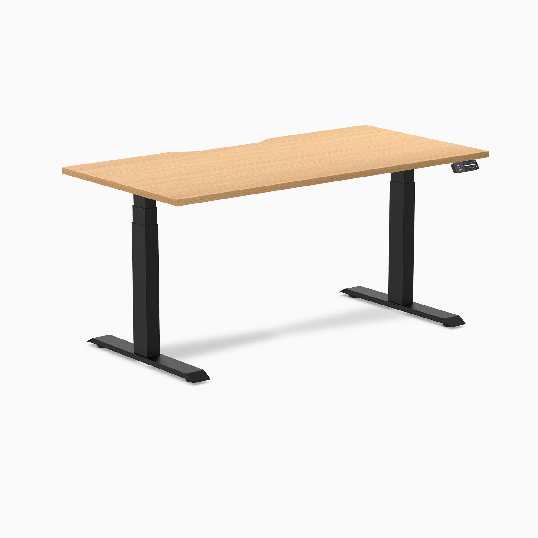 Desky Dual Scalloped Melamine Sit Stand Desk - Image 88