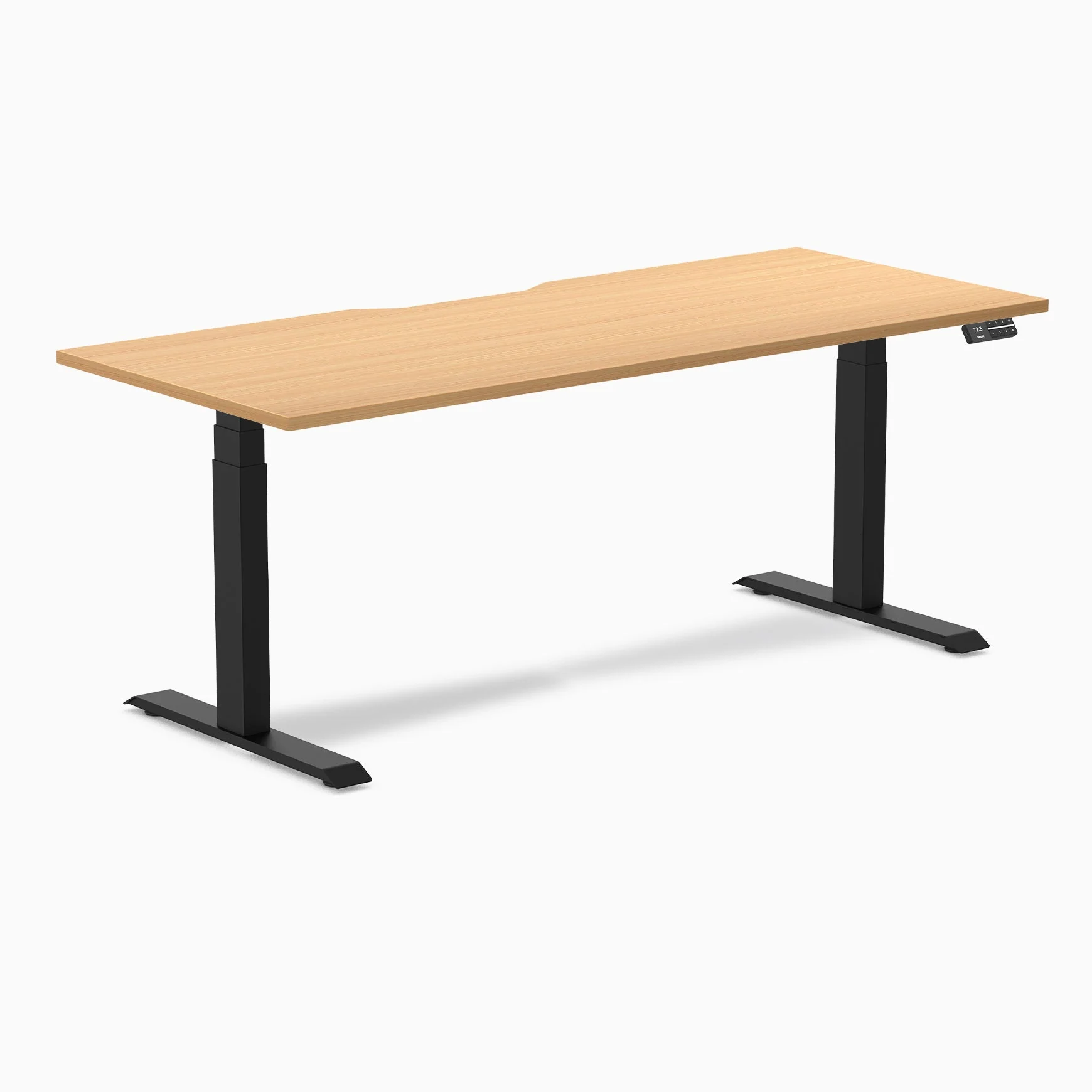 Desky Dual Scalloped Melamine Sit Stand Desk - Image 90