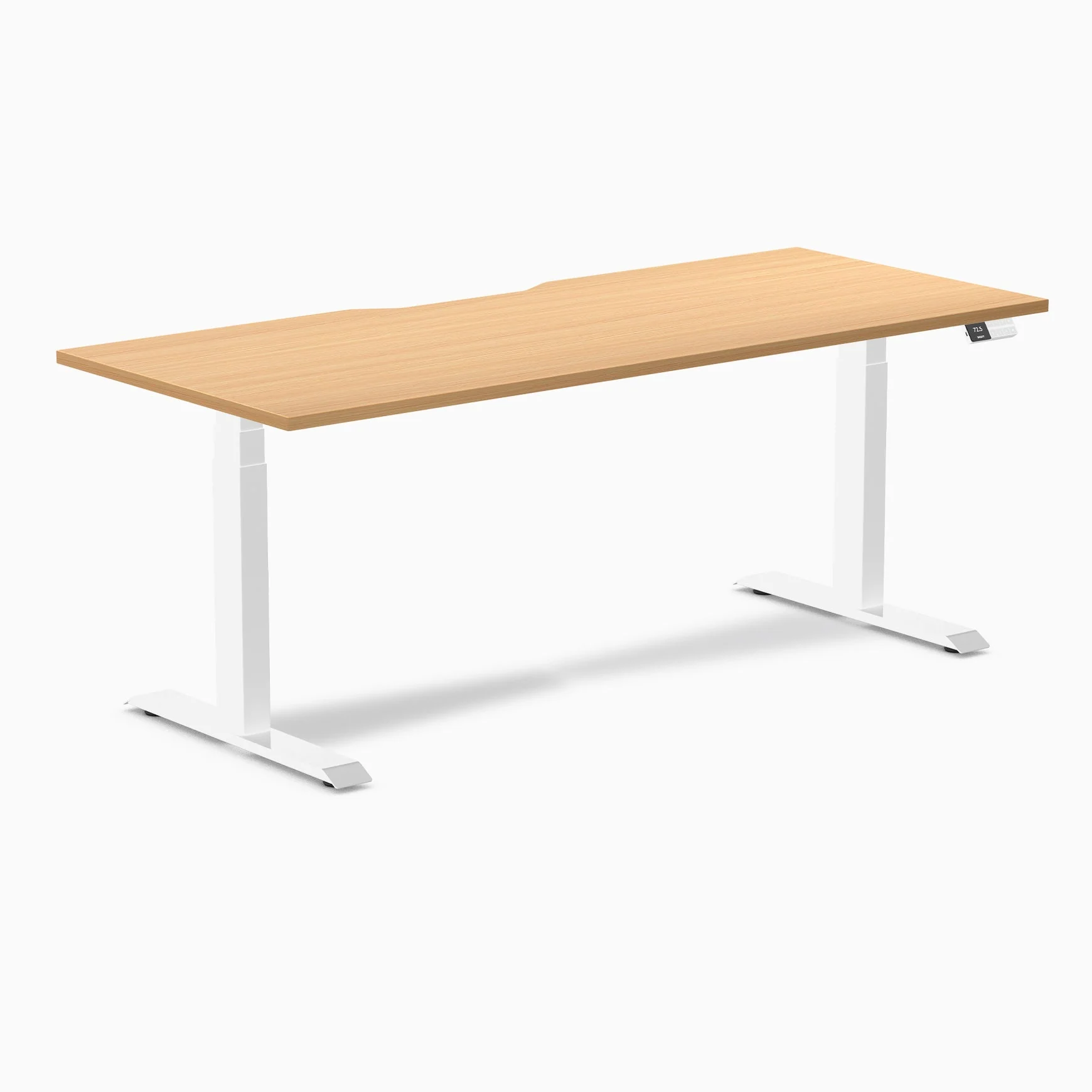 Desky Dual Scalloped Melamine Sit Stand Desk - Image 91