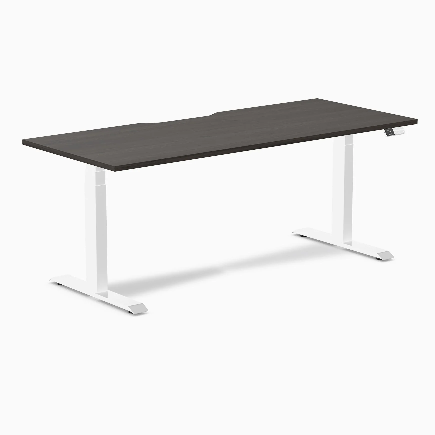 Desky Dual Scalloped Melamine Sit Stand Desk - Image 93