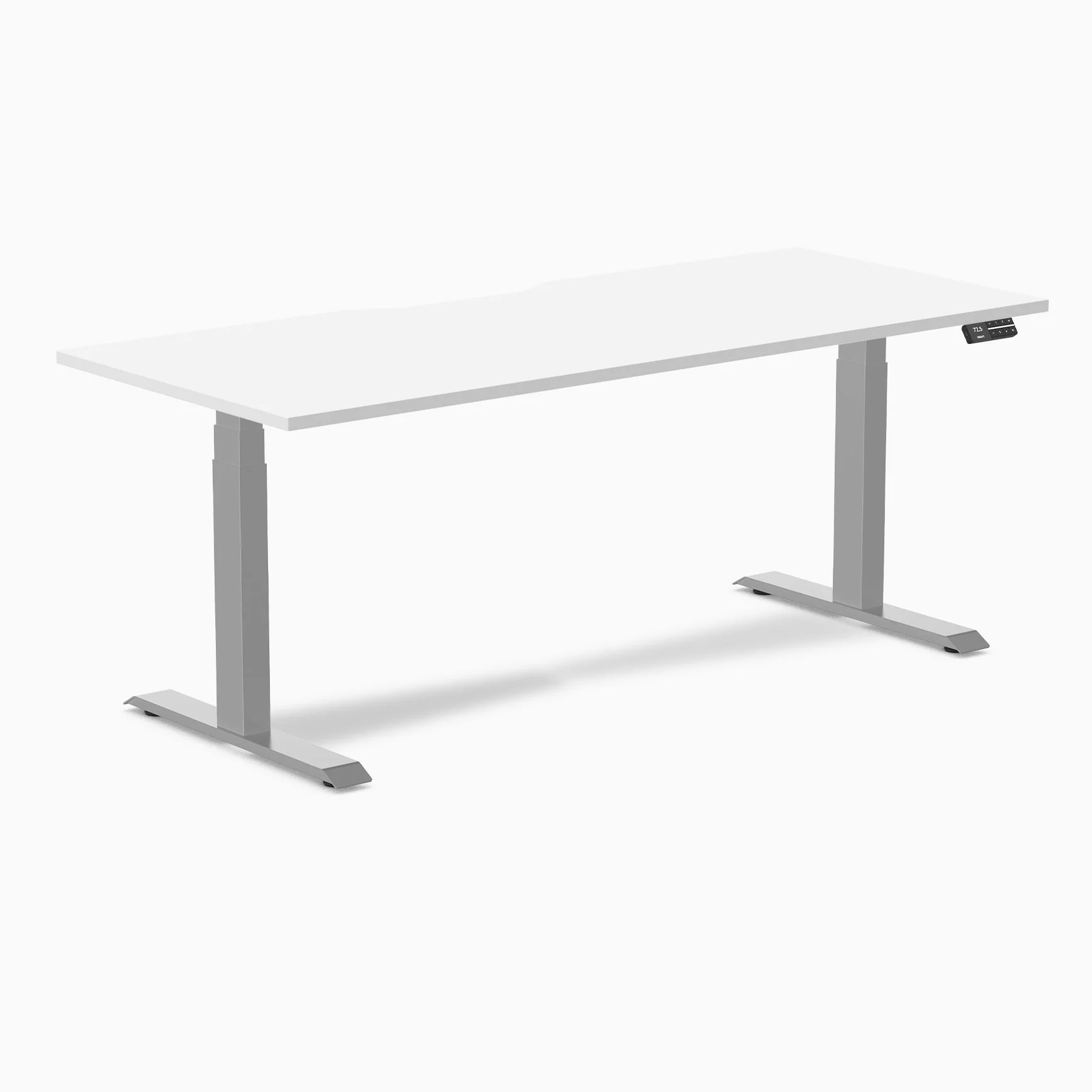Desky Dual Scalloped Melamine Sit Stand Desk - Image 96