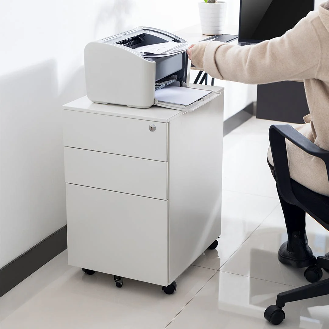 Desky GO Slimline Steel Mobile Pedestal - Image 4