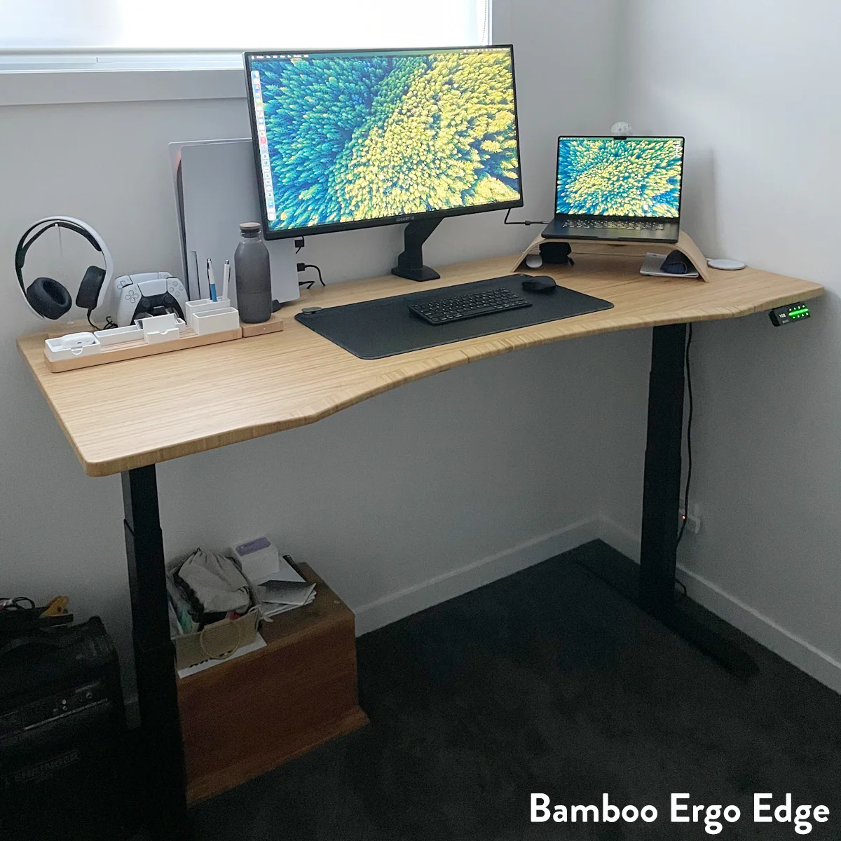 Desky Dual Ergo Edge Sit Stand Desk - Image 3
