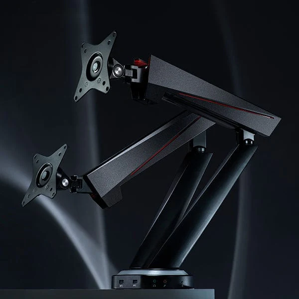 Desky Dual LED Gaming Monitor Arm - Image 3