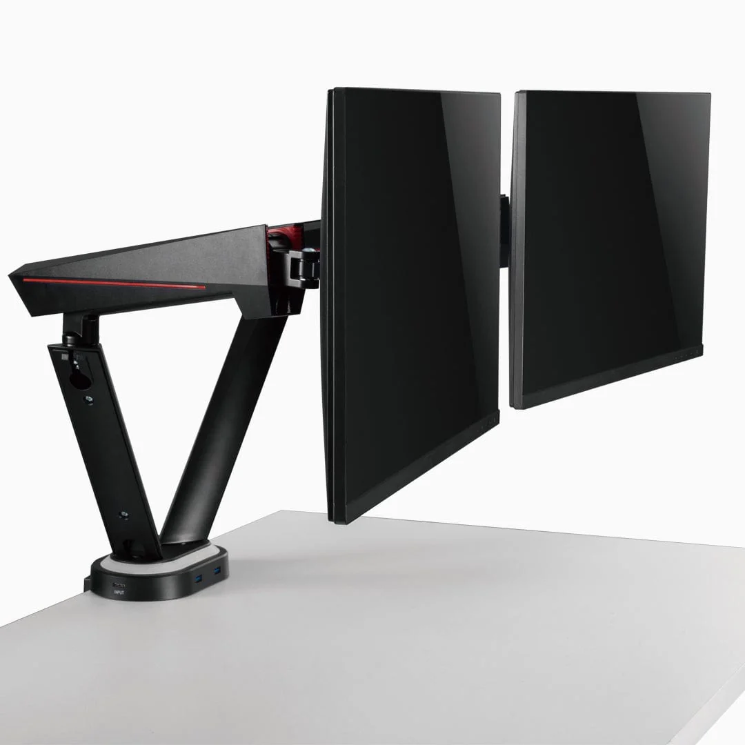 Desky Dual LED Gaming Monitor Arm - Image 8