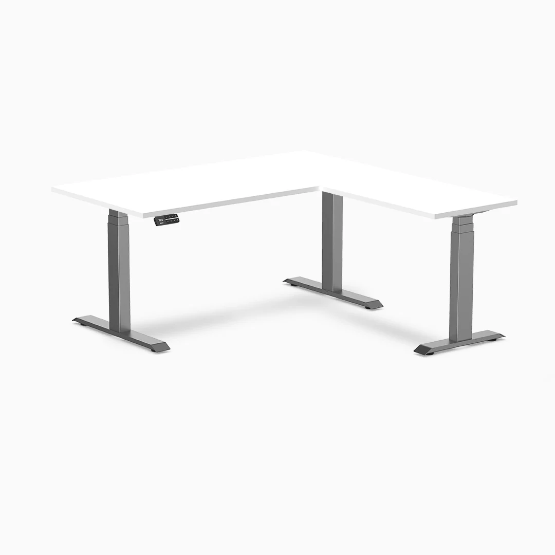 Desky Eco L-Shape Melamine Sit Stand Desk - Image 12