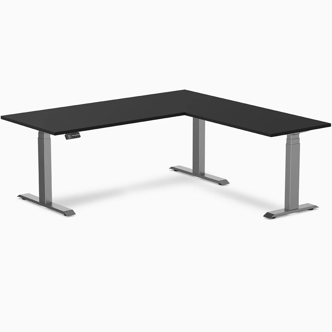 Desky Eco L-Shape Melamine Sit Stand Desk - Image 15