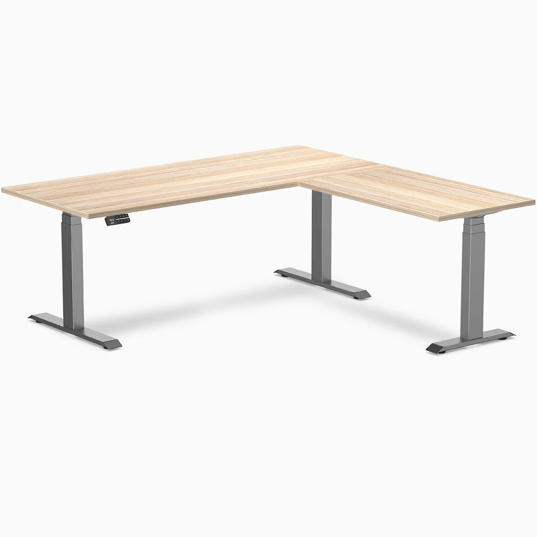 Desky Eco L-Shape Melamine Sit Stand Desk - Image 17