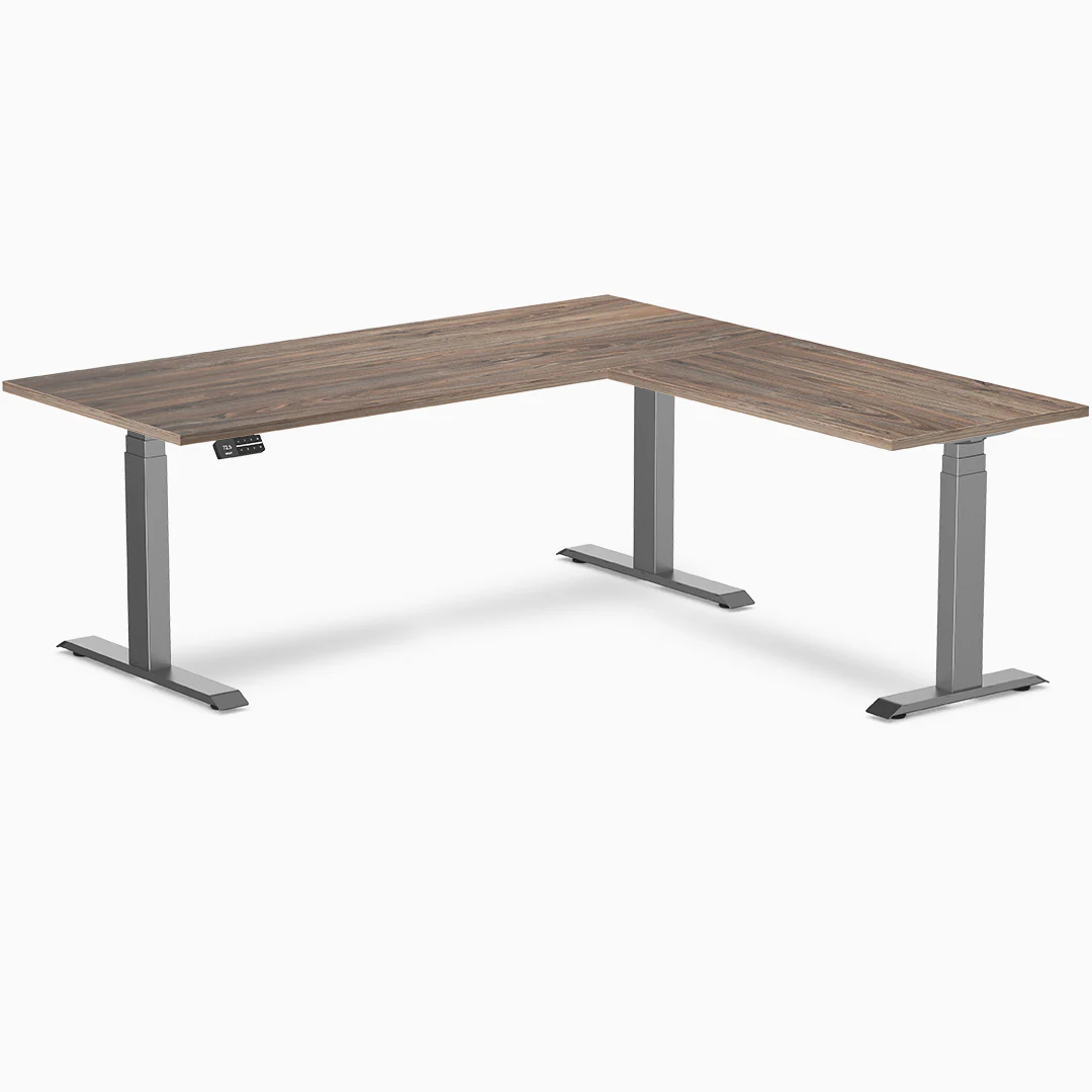 Desky Eco L-Shape Melamine Sit Stand Desk - Image 19