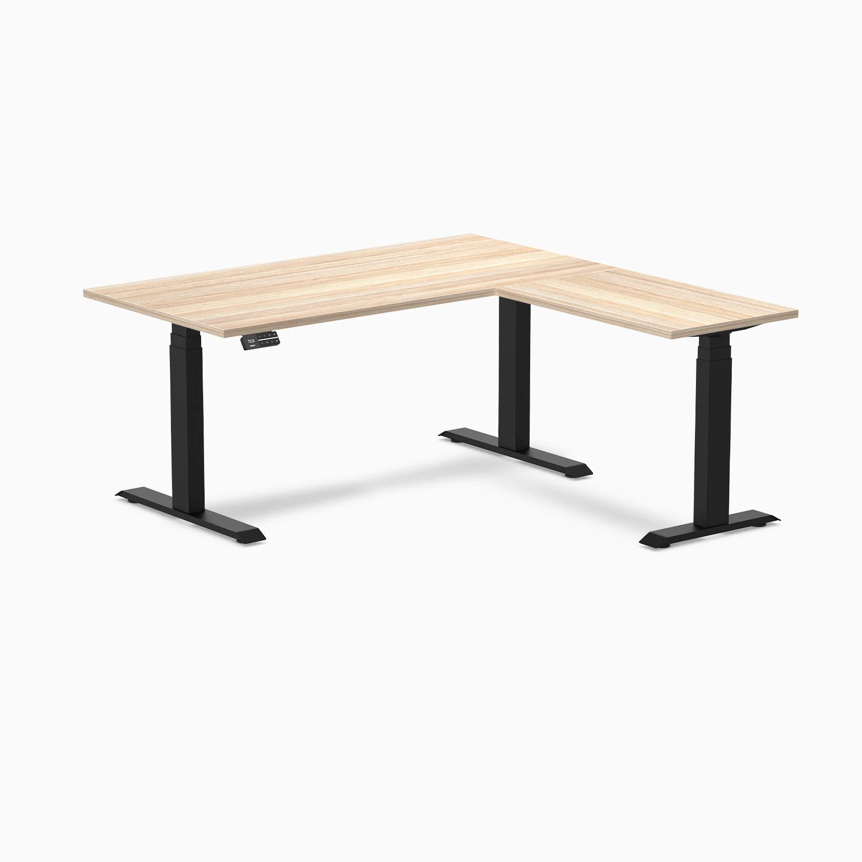 Desky Eco L-Shape Melamine Sit Stand Desk - Image 38