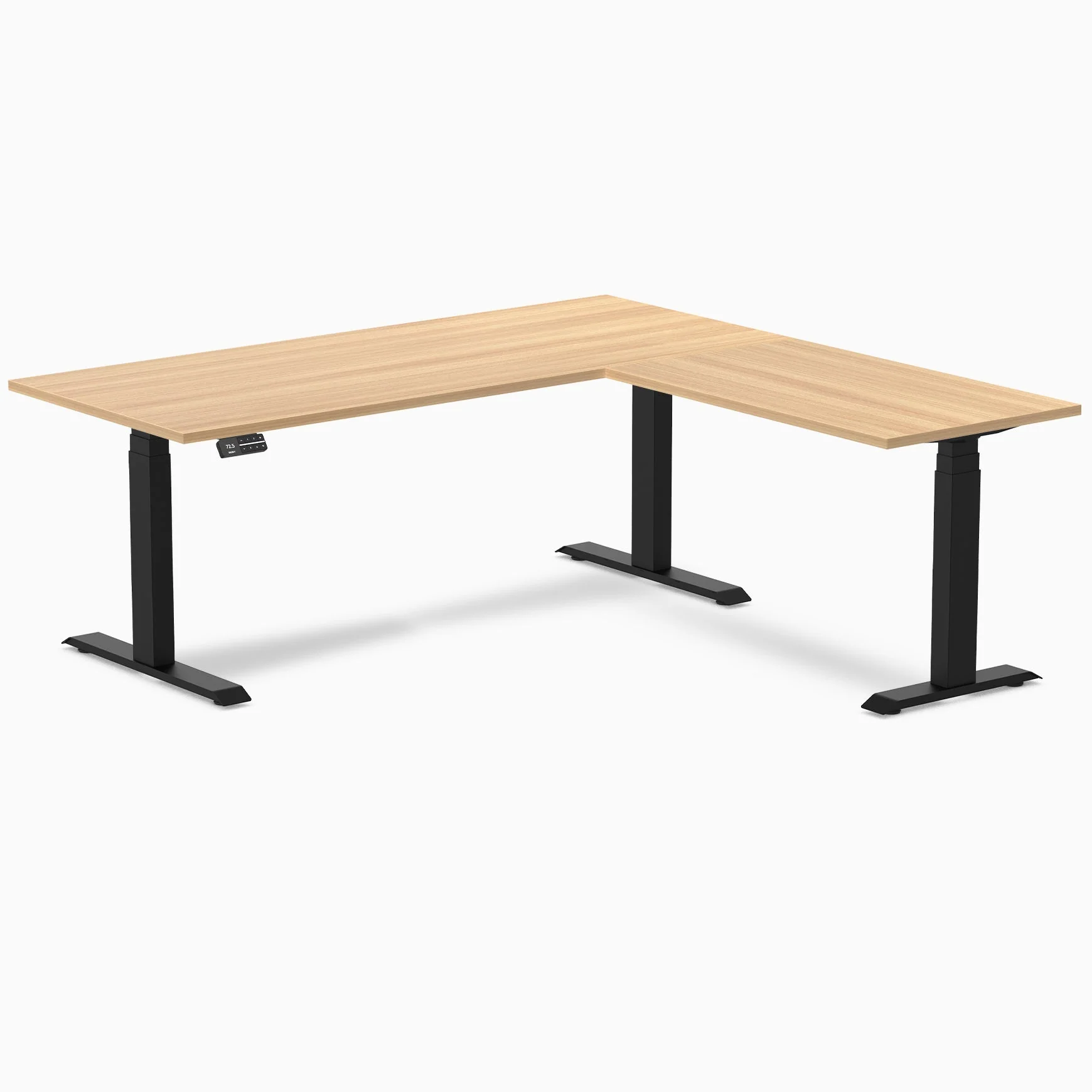 Desky Eco L-Shape Melamine Sit Stand Desk - Image 60